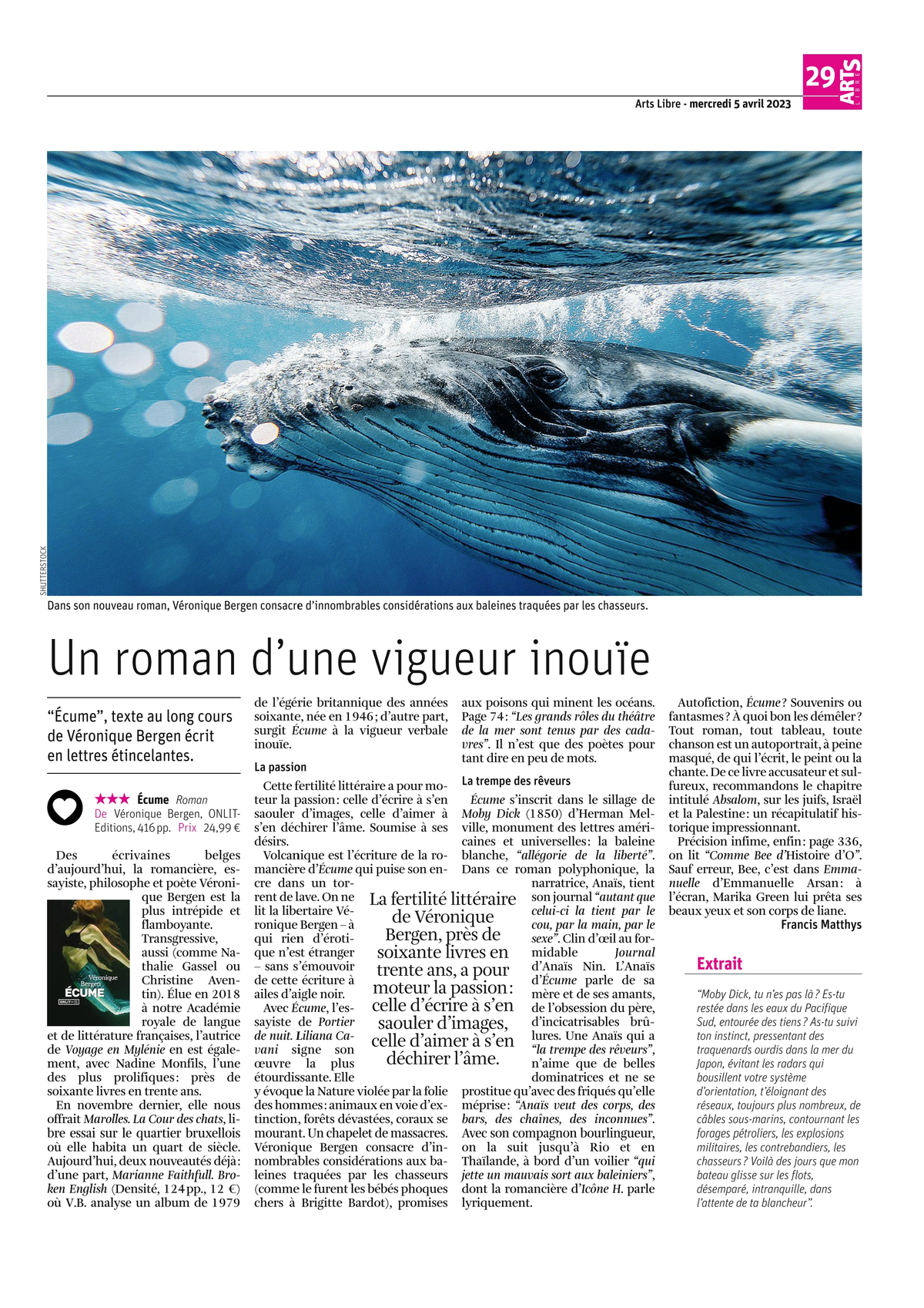 Couverture du livre « Écume » de Véronique Bergen