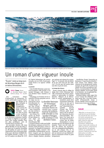 Couverture du livre « Écume » de Véronique Bergen
