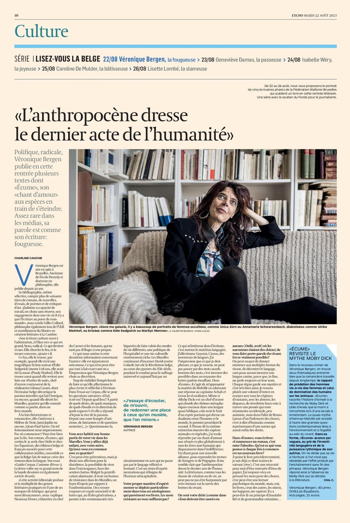 Couverture du livre « Écume » de Véronique Bergen