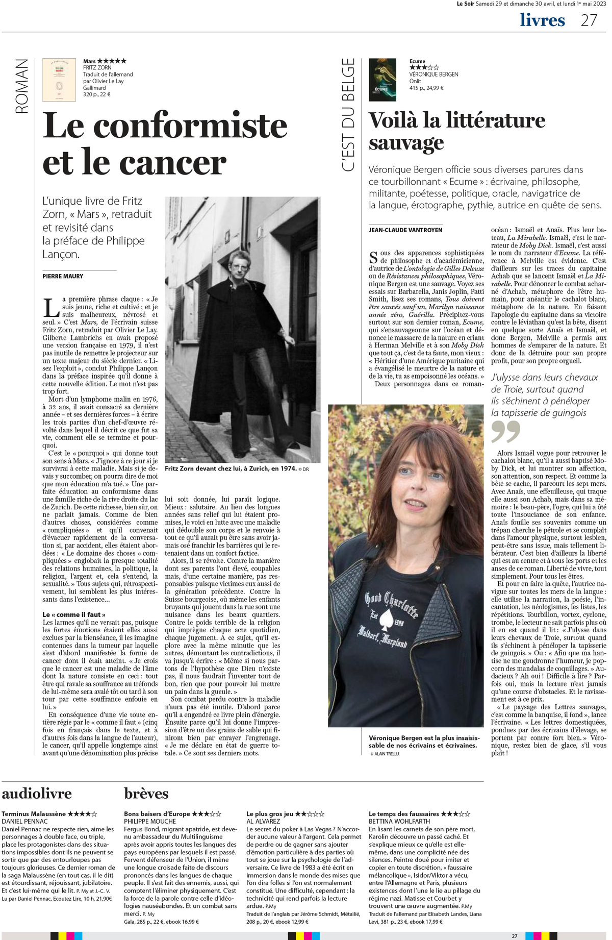 Couverture du livre « Écume » de Véronique Bergen