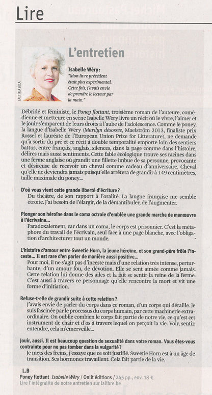 Couverture du livre « Poney Flottant » de Isabelle Wéry