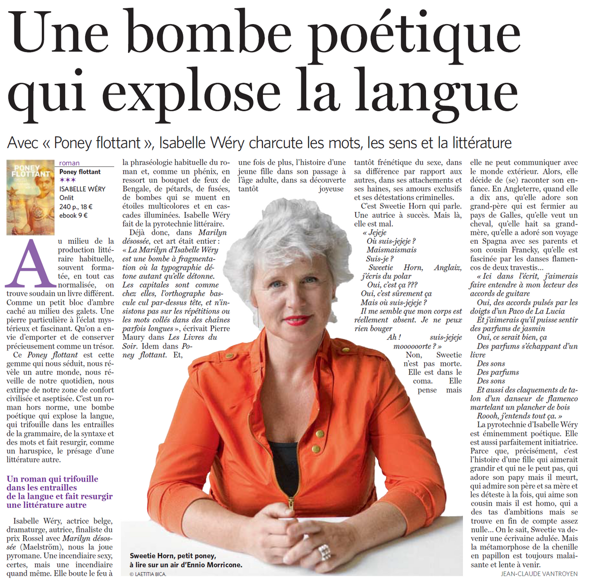 Couverture du livre « Poney Flottant » de Isabelle Wéry