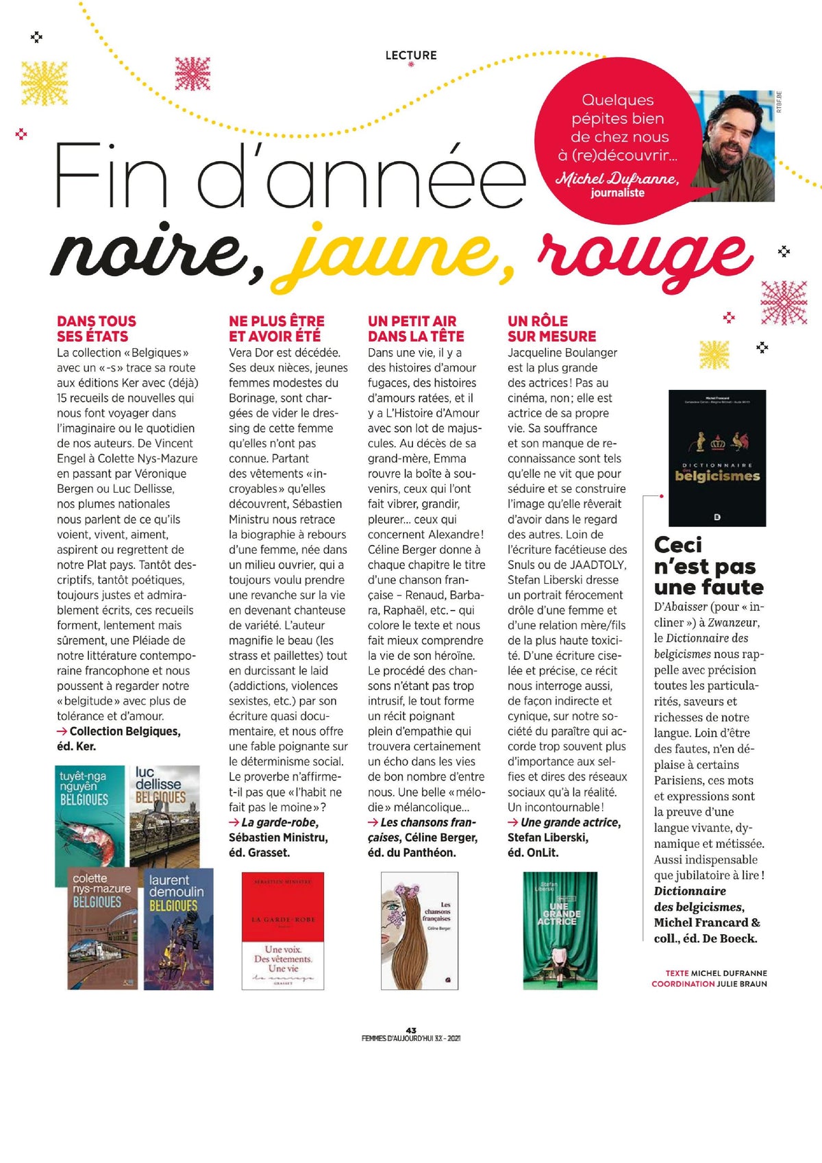 Couverture du livre « Une grande actrice » de Stefan Liberski