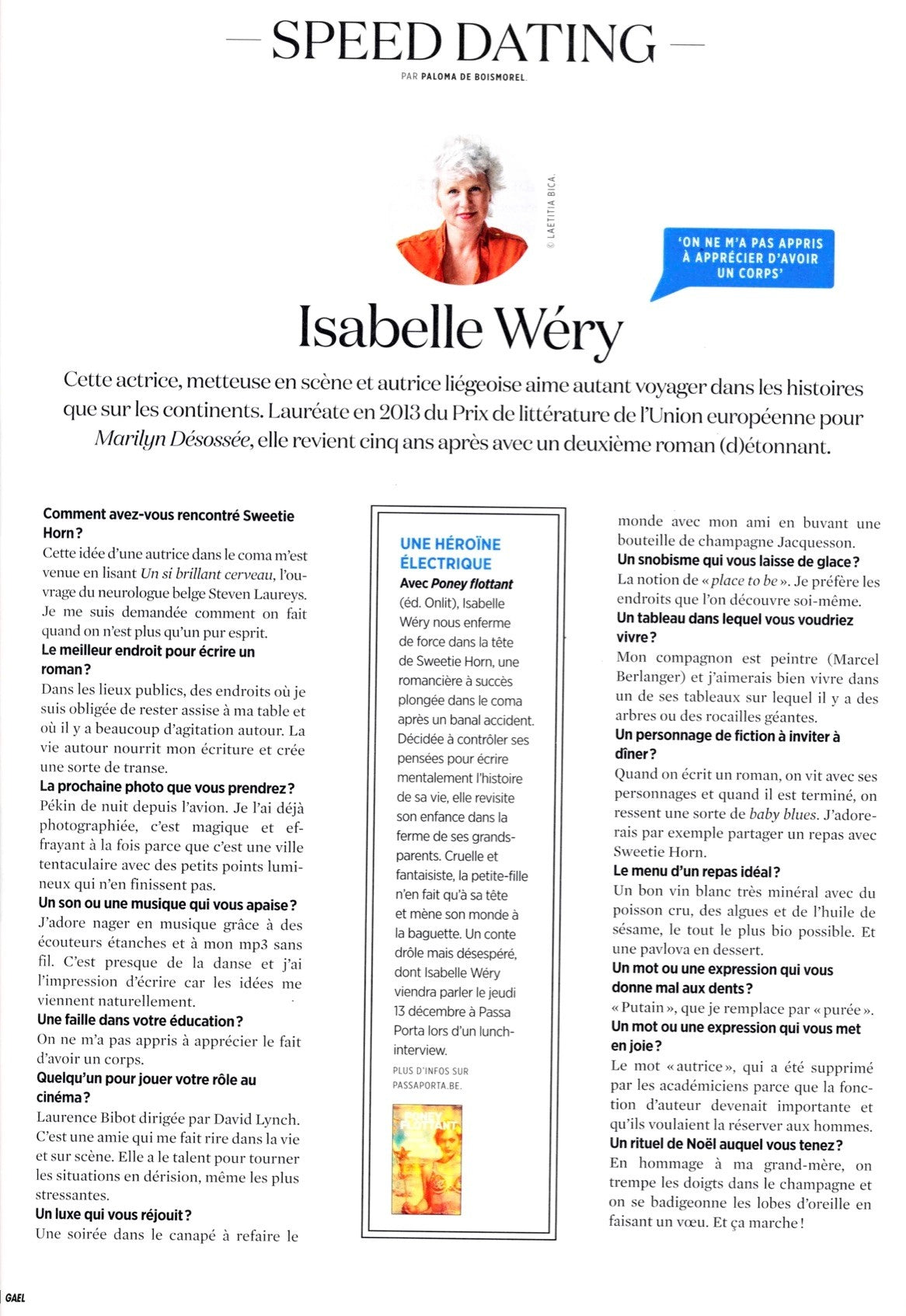 Couverture du livre « Poney Flottant » de Isabelle Wéry