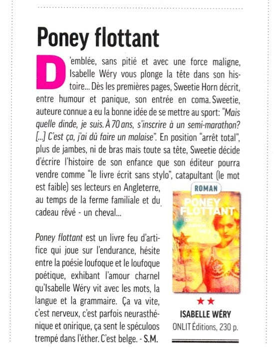 Couverture du livre « Poney Flottant » de Isabelle Wéry