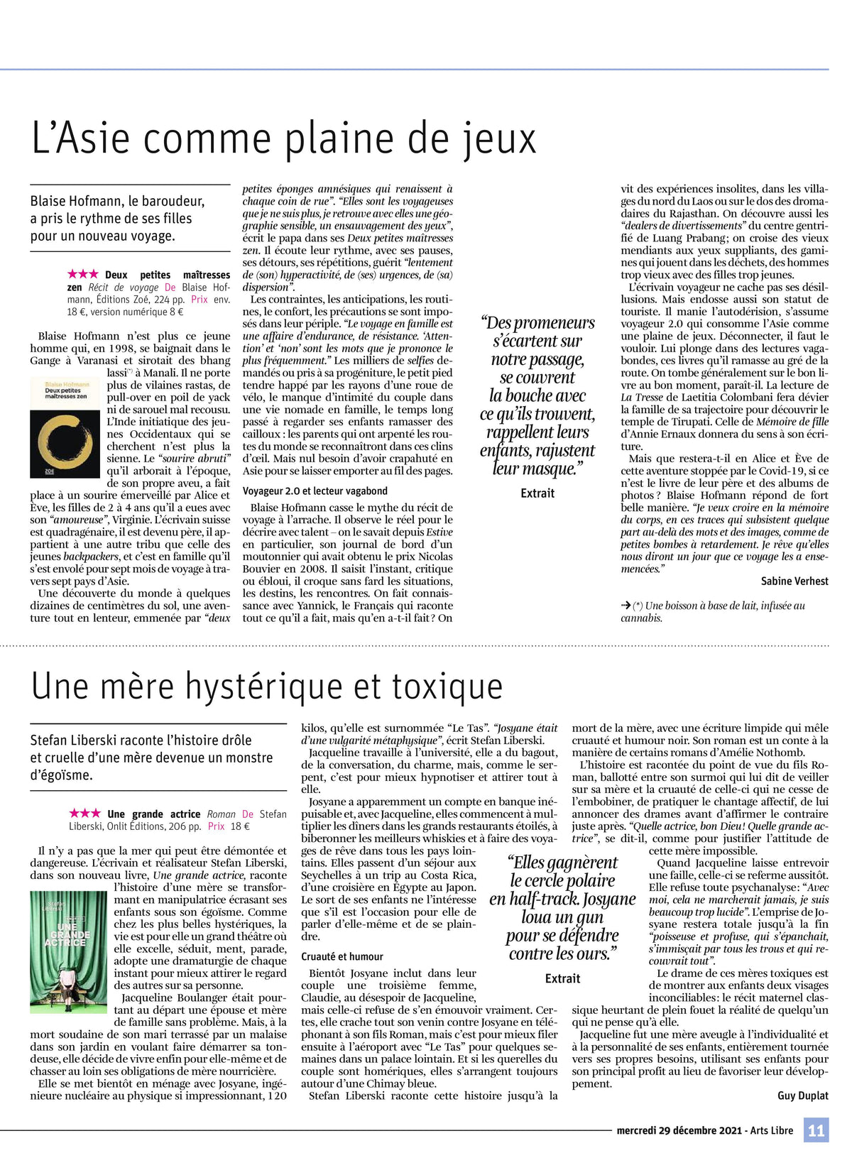 Couverture du livre « Une grande actrice » de Stefan Liberski