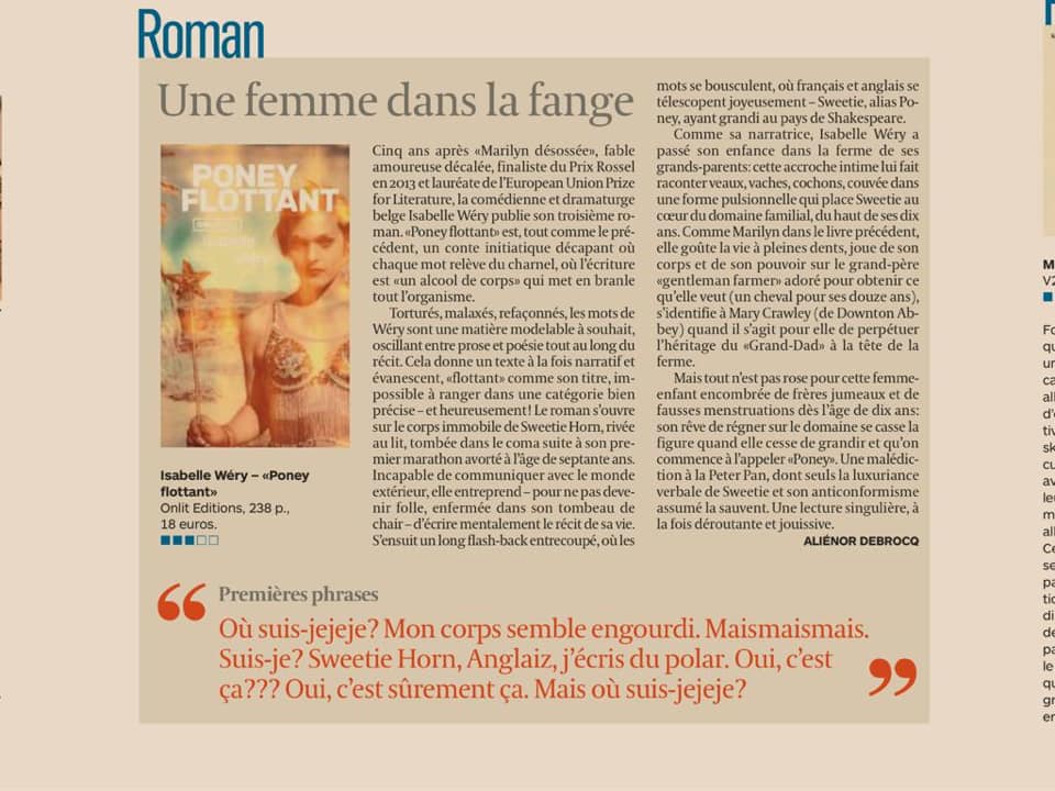 Couverture du livre « Poney Flottant » de Isabelle Wéry