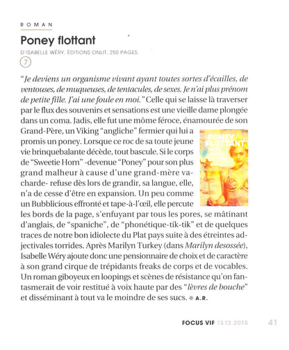 Couverture du livre « Poney Flottant » de Isabelle Wéry