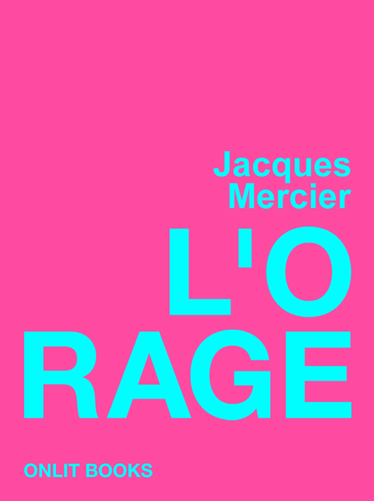 Couverture du livre « L'orage » de Jacques Mercier