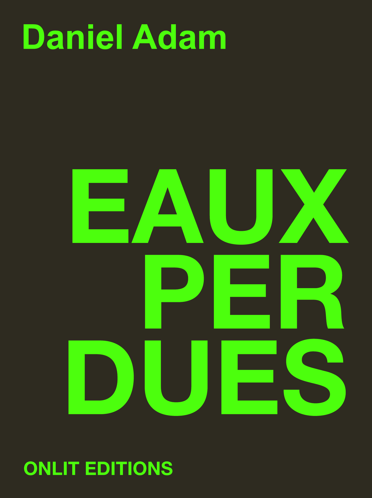 Couverture du livre « Eaux perdues » de Daniel Adam
